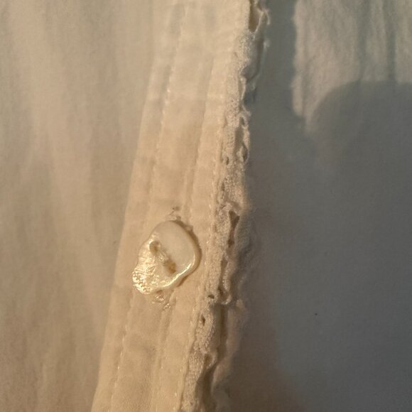 Zadig & Voltaire white long dress with skull button (size L) - Picture 4 of 5